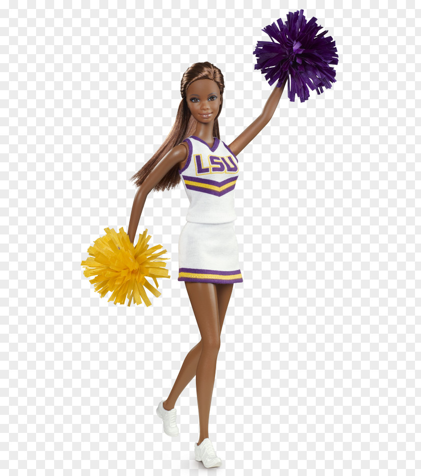 Cheerleader Louisiana State University Of Alabama Barbie Doll PNG