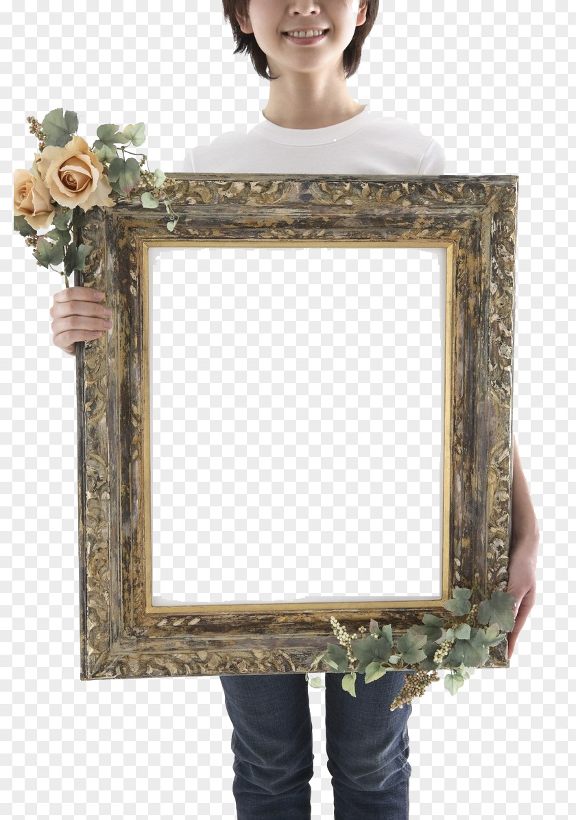 Child Holding A Photo Frame Picture Photography PNG