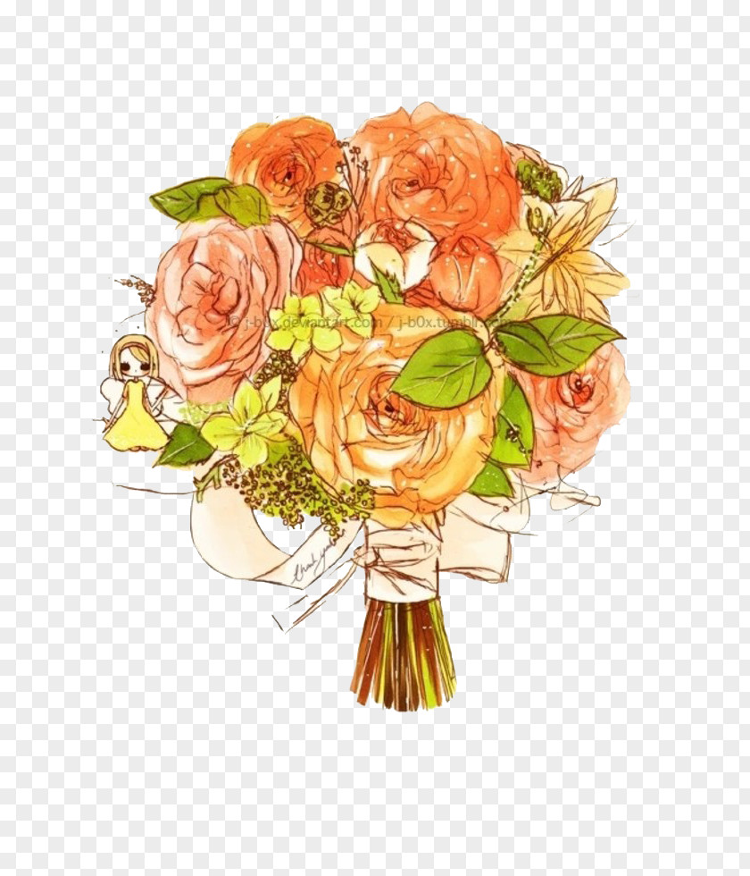 Hand-painted Bouquet Flower Art Illustration PNG