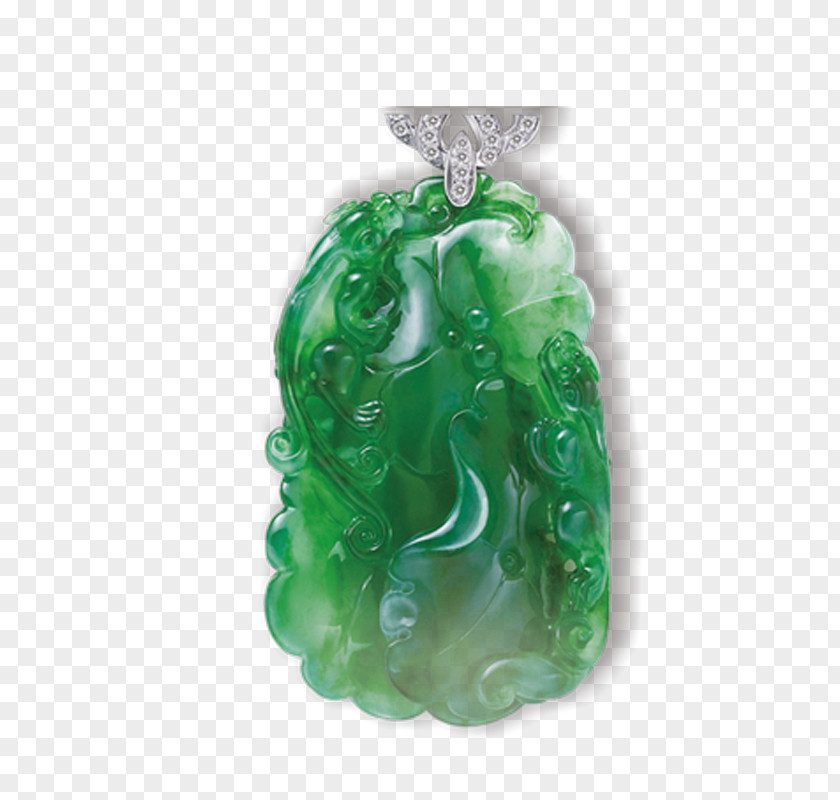 Emerald Jade Green Pendant PNG