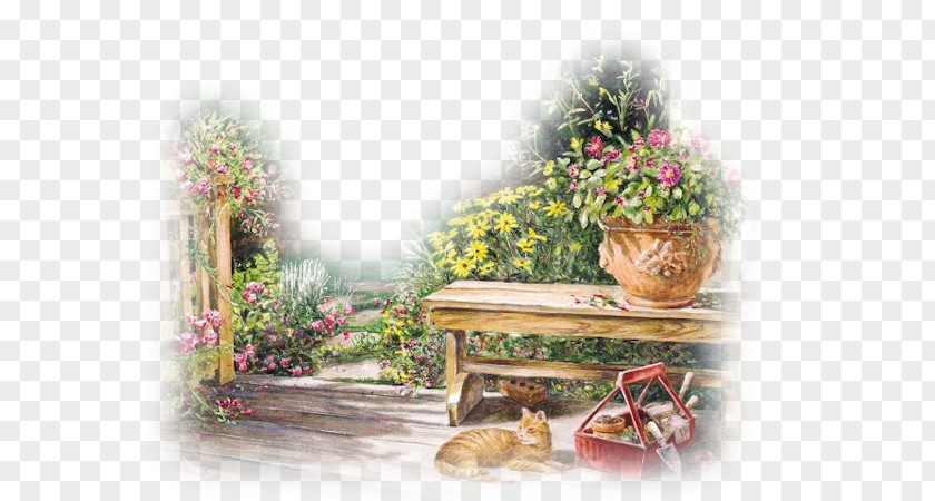 Garden Landscape Terrace Flowerpot Gazebo PNG