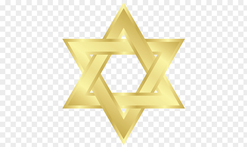 Gold Hexagon Star Of David Judaism Clip Art PNG