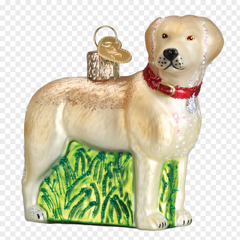 Hand-painted Family Labrador Retriever Puppy Dog Breed Christmas Ornament Golden PNG