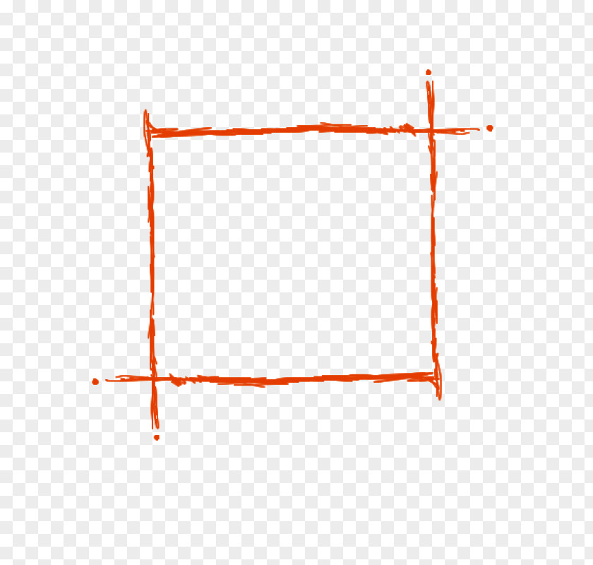 Orange Chalk Frame Pattern Film Download PNG