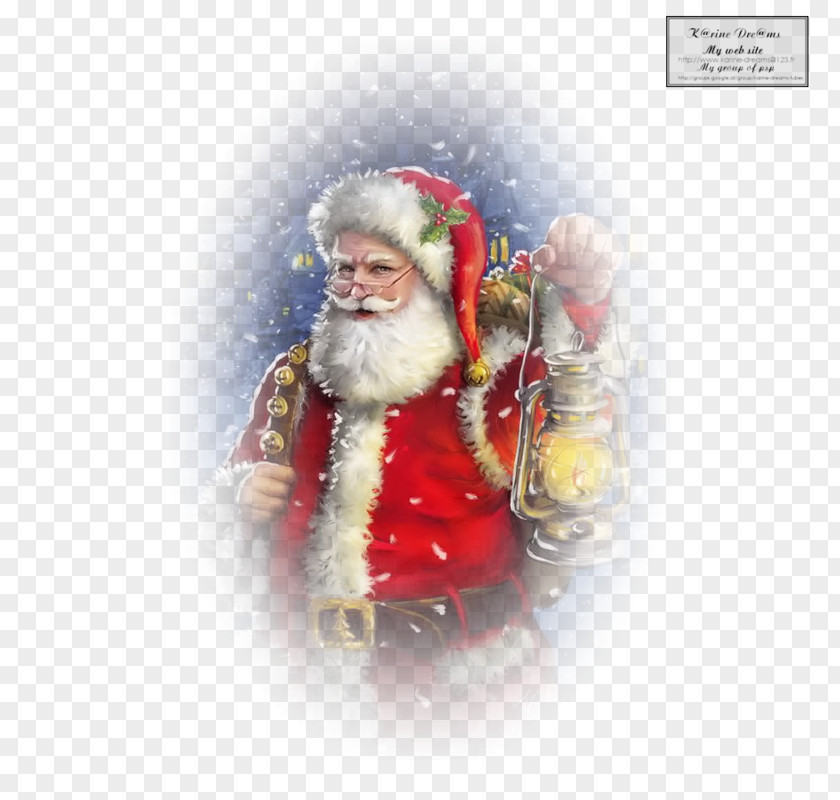 Santa Claus Christmas Ornament Painting Art PNG