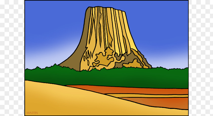 Wyoming Cliparts Devils Tower Clip Art PNG
