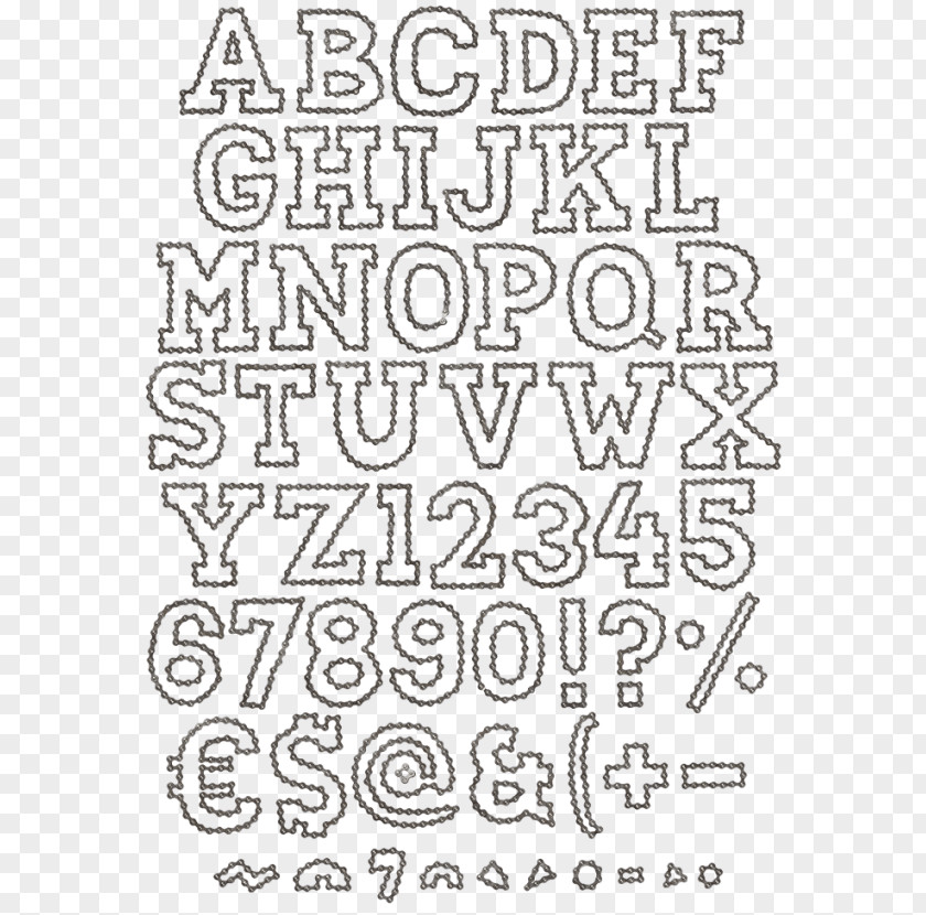 Bicycle Chains Font PNG