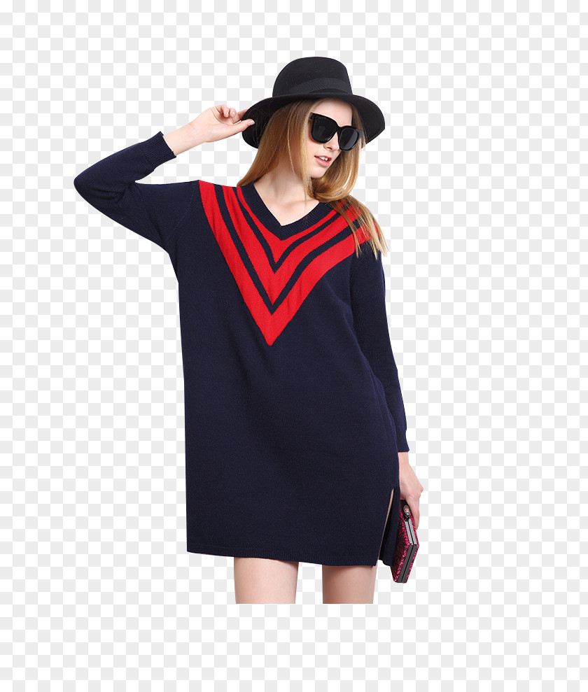 Europe Beautiful Sweater Dress Sleeve PNG