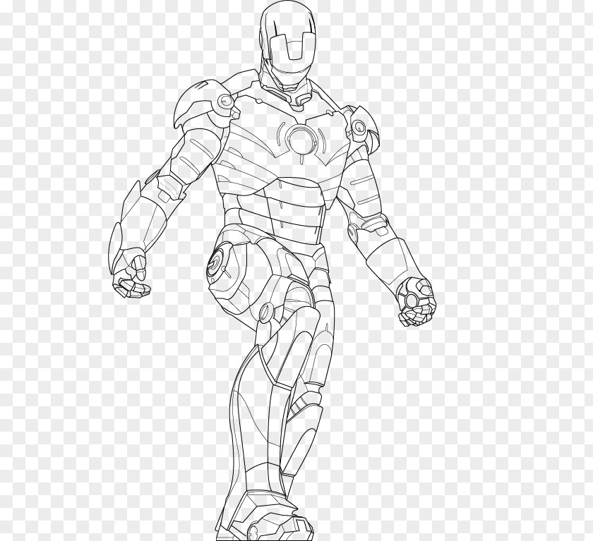 Iron Patriot Man Line Art Drawing Hulkbusters Sketch PNG