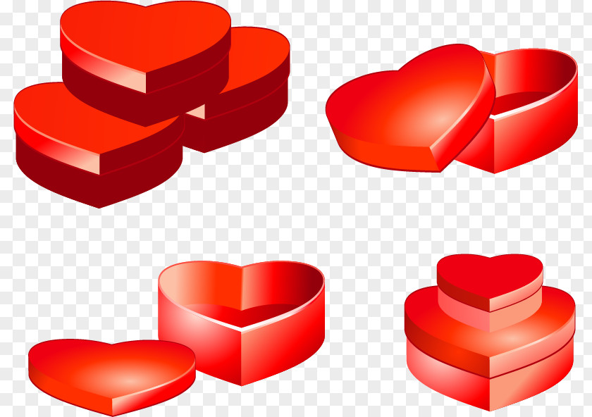 Valentine's Day Gift Heart Box PNG
