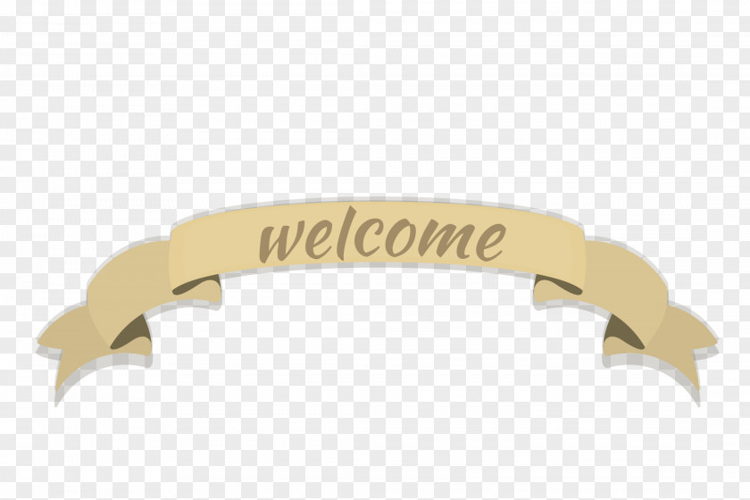 Welcome Yellow Web Banner PNG