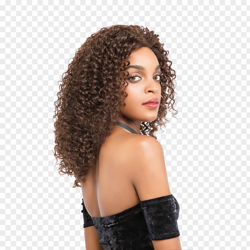Hair Black Jheri Curl Coloring Layered PNG