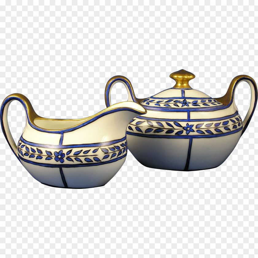 Kettle Pottery Ceramic Cobalt Blue PNG