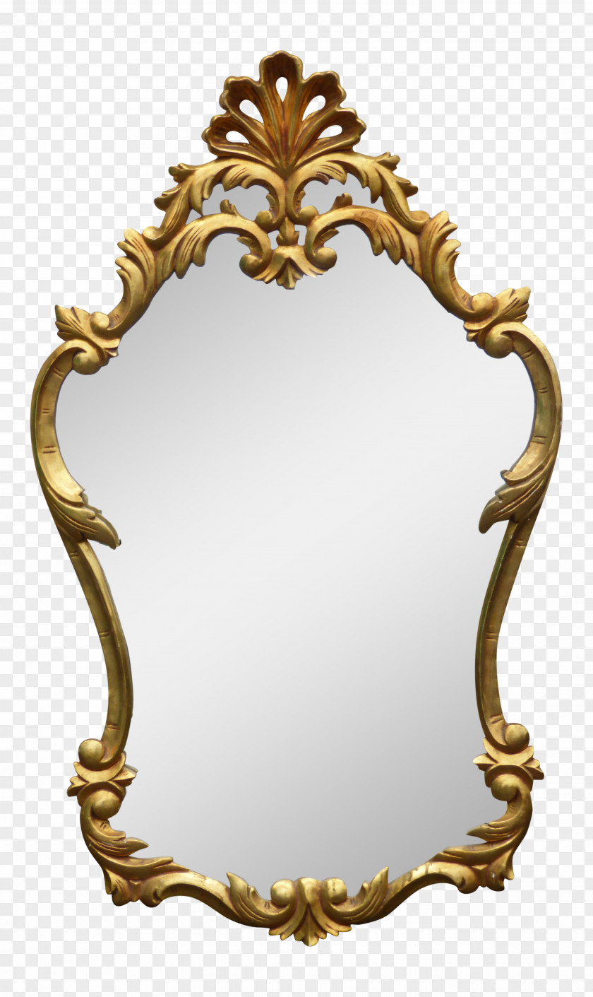 Mirror Gilding Wall Design Gold PNG
