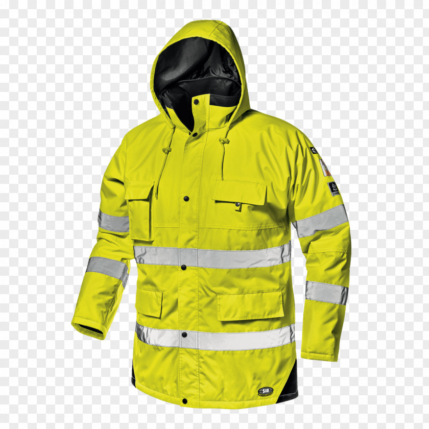 Yellow Jacket Raincoat Hoodie Clothing PNG