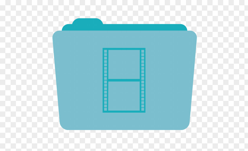 Folder Movies Blue Brand Aqua PNG