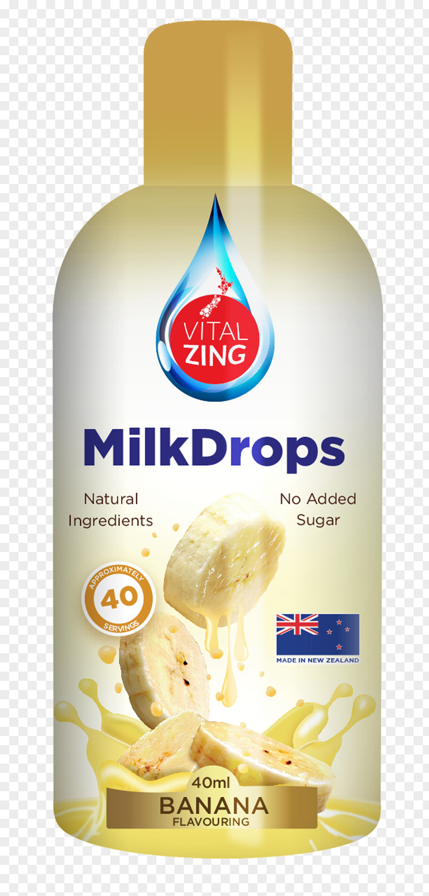 Milk Drops Chocolate Cream Banana Flavored PNG