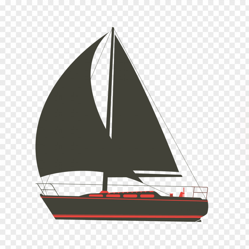 Vector Sailboat Silhouette Decoration Sail Logo Download PNG