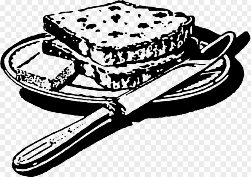 Bread Black And White Food Clip Art PNG