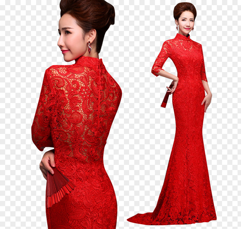 Chinese Style Cocktail Dress Sleeve Cheongsam Clothing PNG