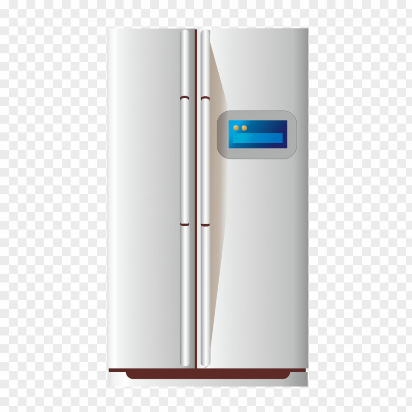 Hand-painted Two-door Refrigerator Pattern Home Appliance Icon PNG