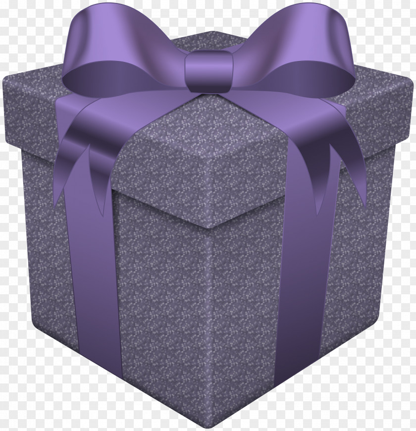 Purple Box Gift Christmas Download Clip Art PNG