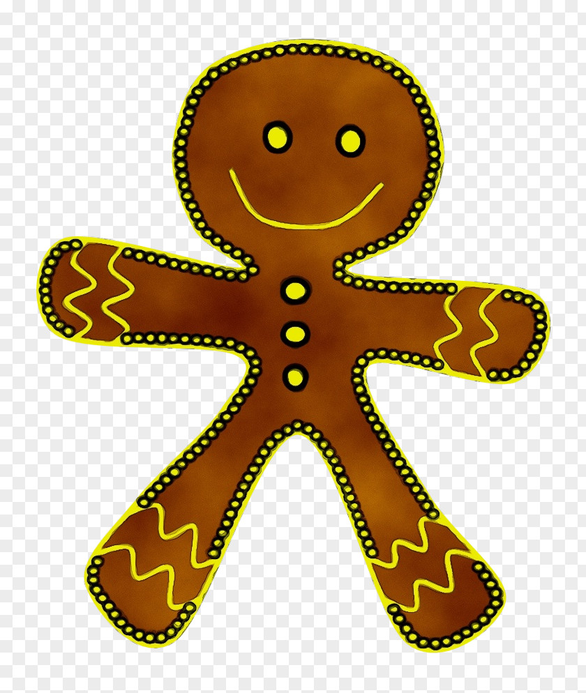 Symbol Gingerbread Yellow PNG