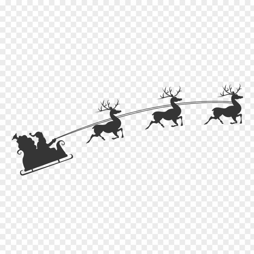 Free Santa Claus Elk Pull Material Christmas And Holiday Season New Years Day PNG