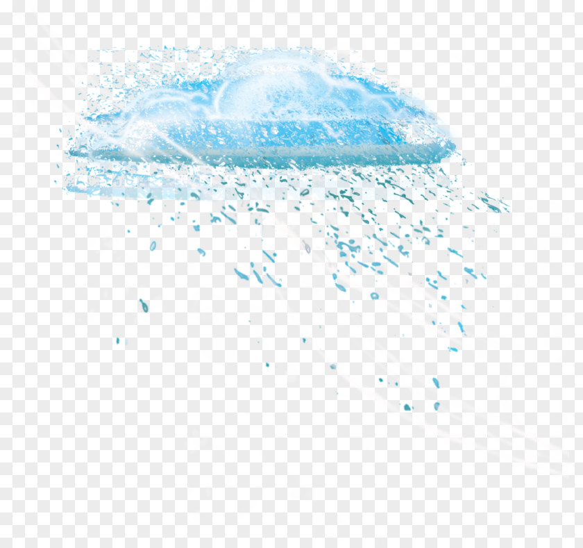 Hand-painted Blue Clouds Snow Water Pattern PNG