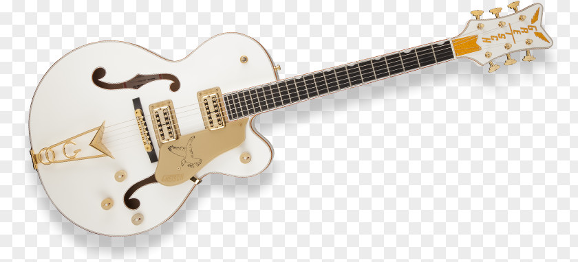 Hollow Brick Electric Guitar Gretsch White Falcon Cutaway PNG