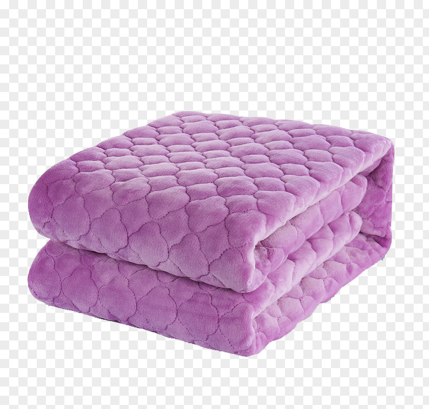 Snow Clearing Purple Flannel Mattress PNG