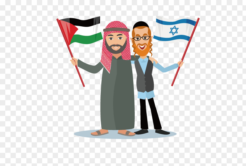 Take The Flag Of Elderly Arabs Illustration PNG