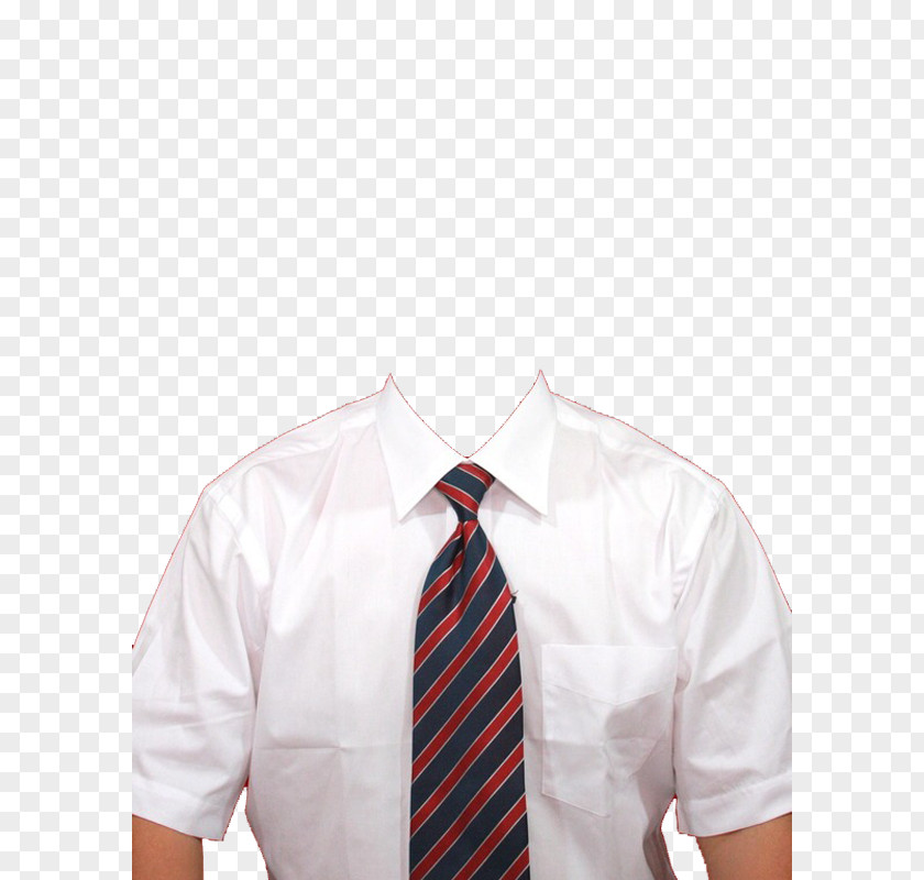 White-collar Business T-shirt Necktie Template PNG