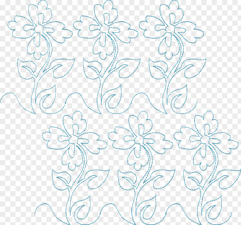 Design White Floral Pattern PNG