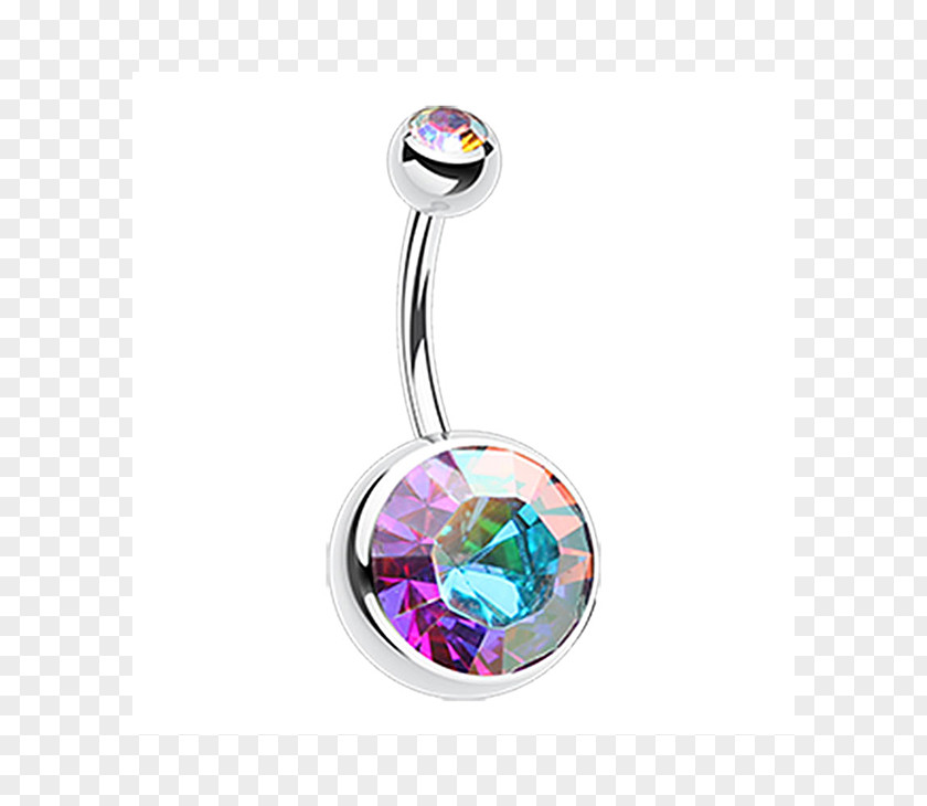 Ring Crystal Navel Piercing Body Jewellery Surgical Stainless Steel PNG