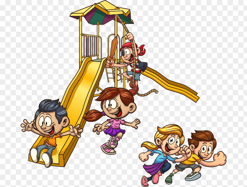 Children Playing Playground Slide Child Clip Art PNG