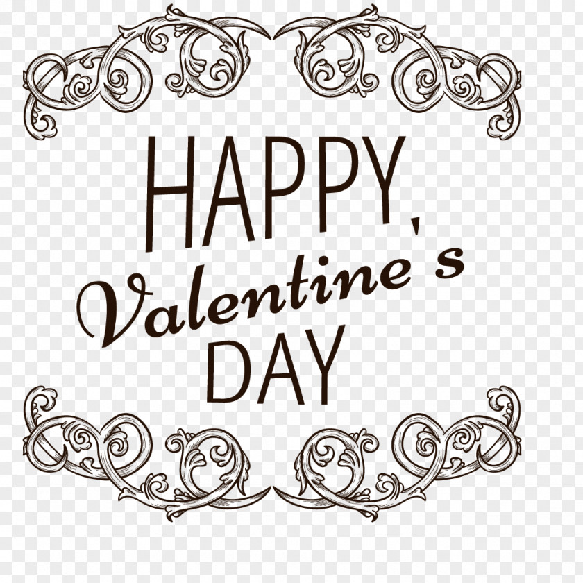 European-style Shading Pattern Vector Valentine Tag Valentine's Day Download PNG