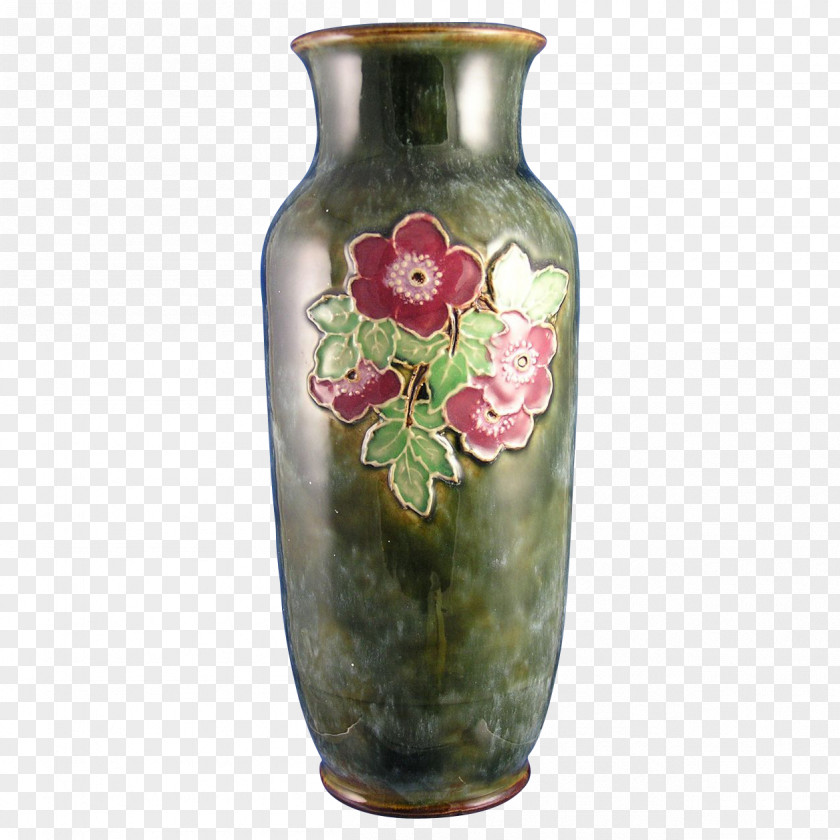 Porcelain Bowl Vase Ceramic Royal Doulton Lambeth Pottery PNG