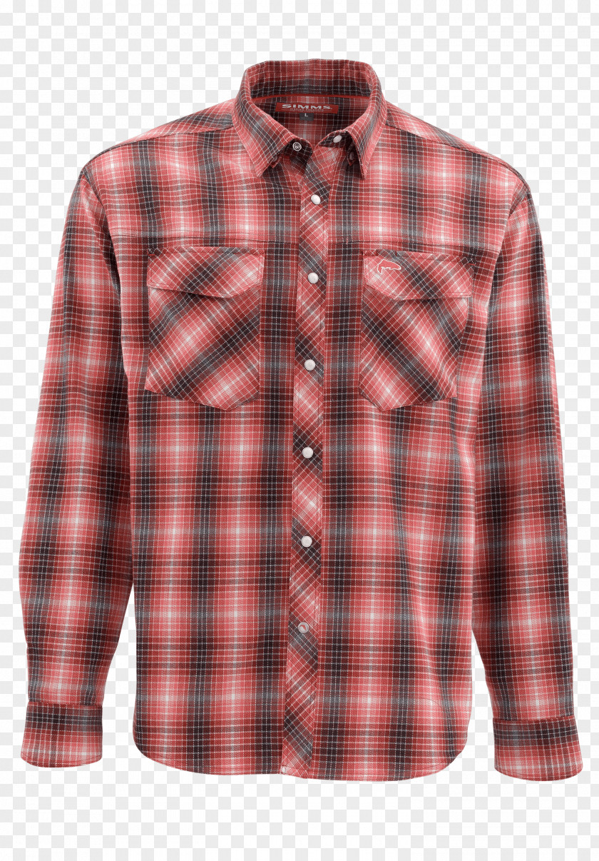 Shirt Flannel T-shirt Simms Fishing Products Clothing PNG