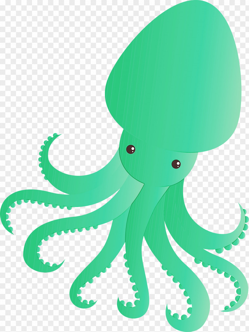 Octopus Giant Pacific Green Squid PNG