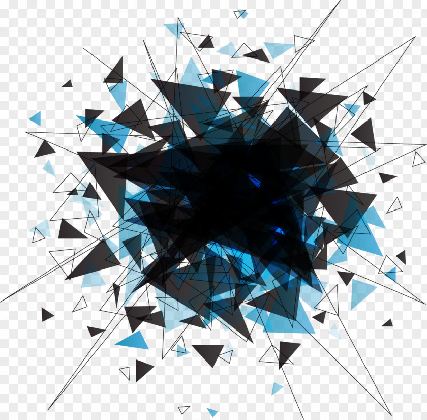 Triangle Graphic Design Explosion PNG