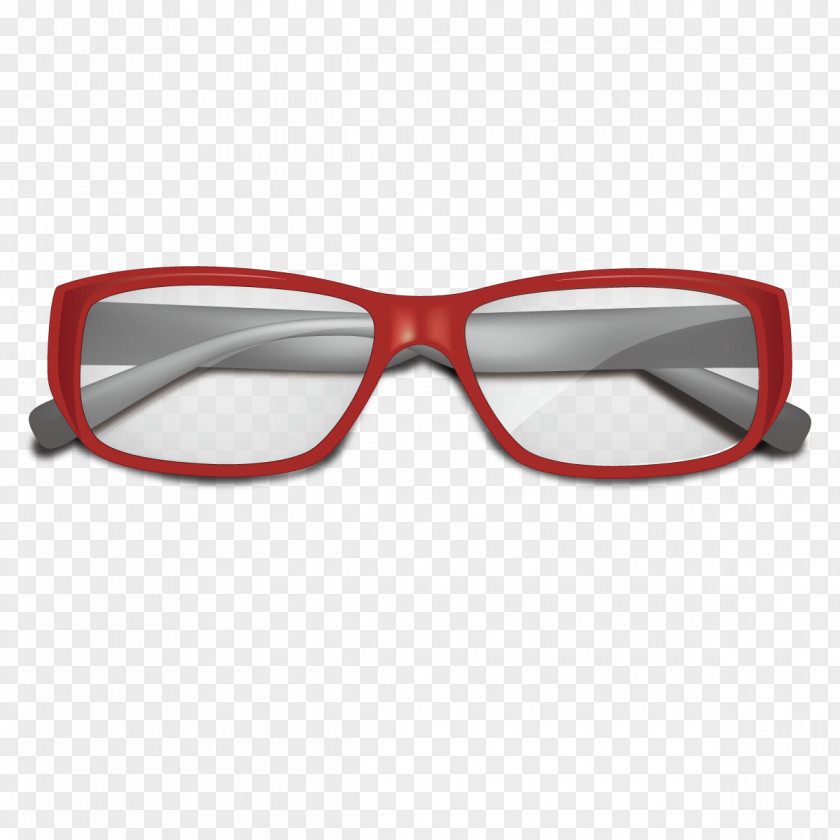 Vector Red Frame Goggles Sunglasses Euclidean PNG