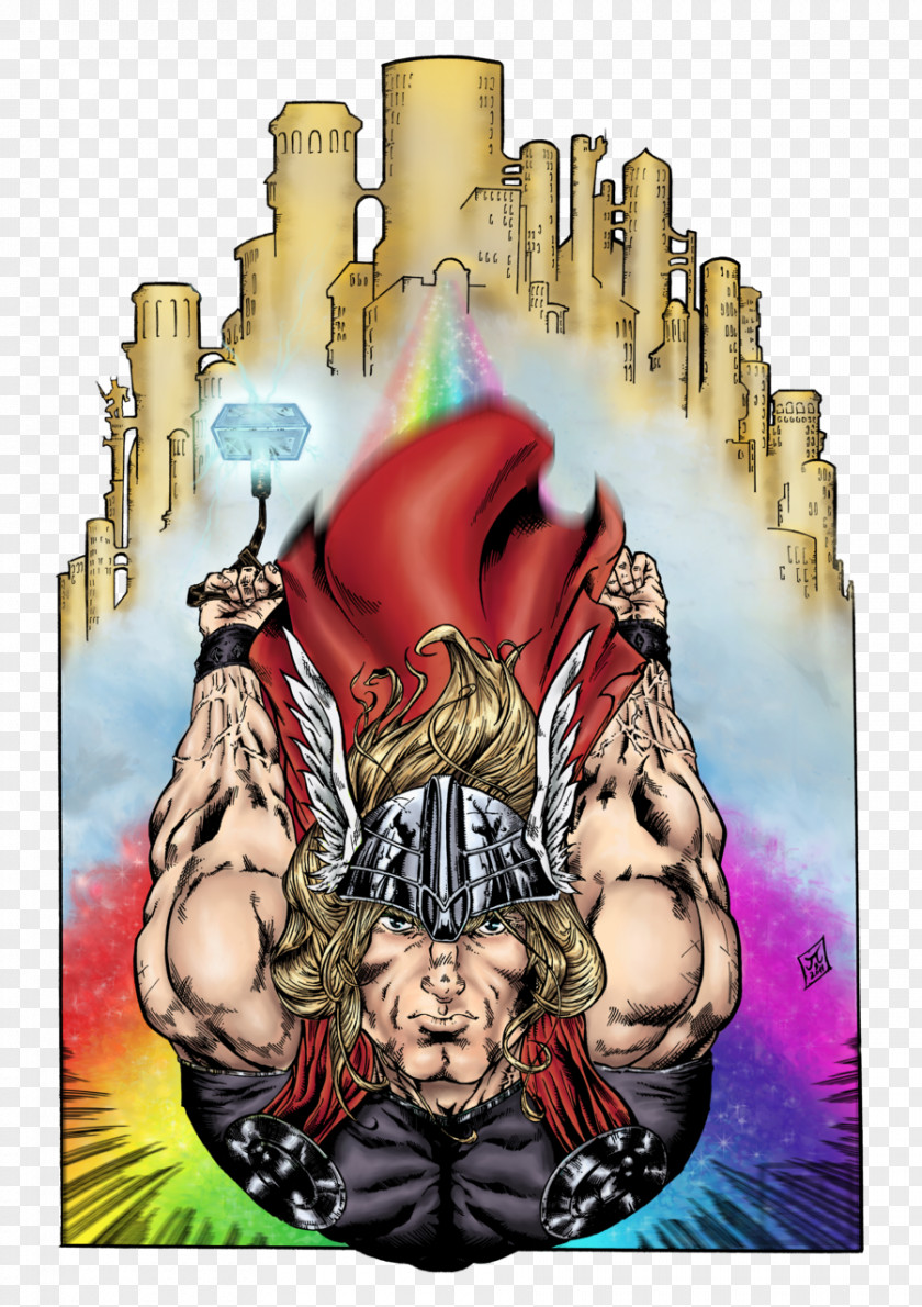 Bifrost Thor Art YouTube Drawing Character PNG