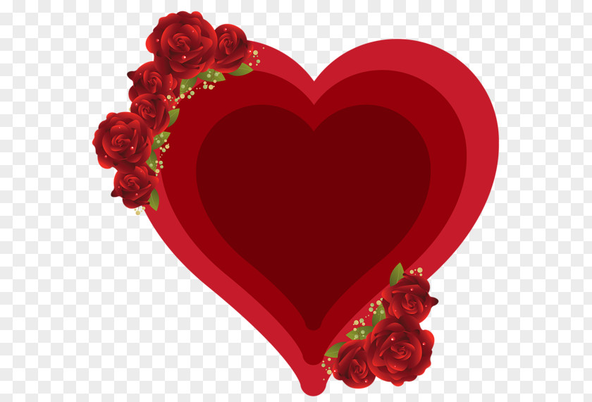 Deco Garden Roses Heart Drawing Clip Art PNG