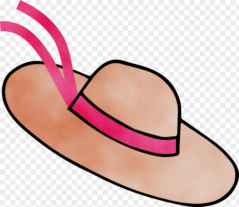 Hat Shoe Sandal Pink M Line PNG