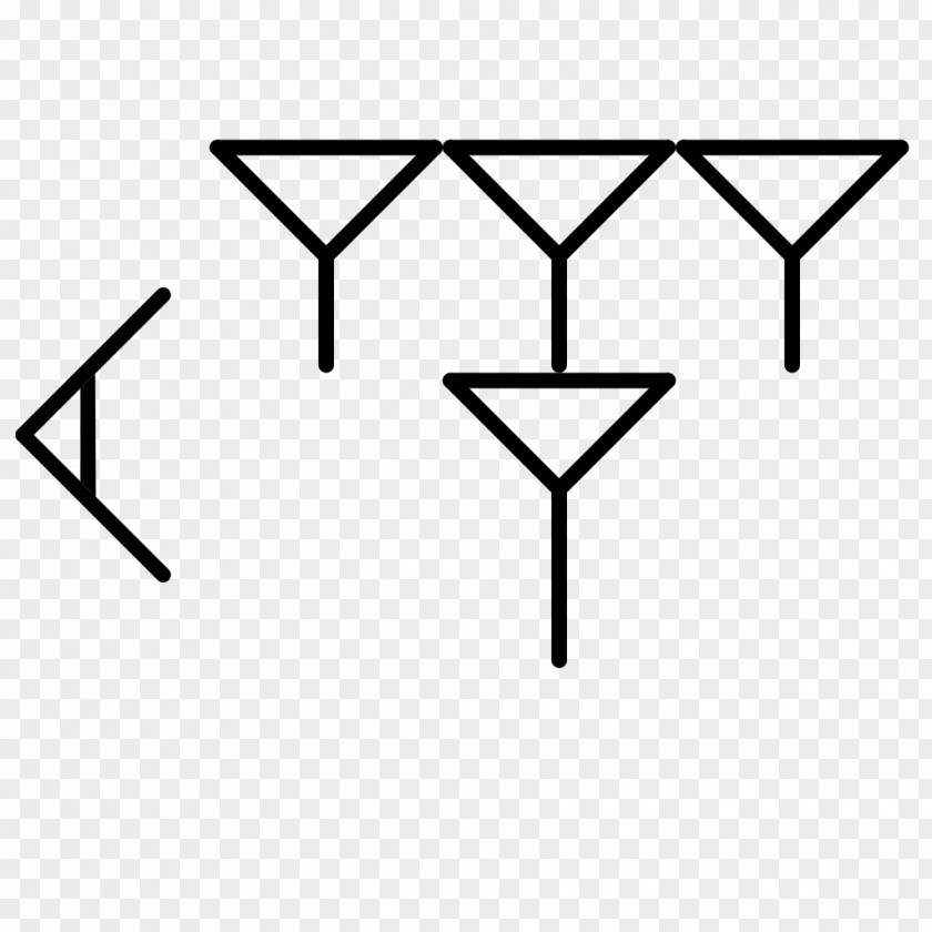 Line Art Triangle Font PNG