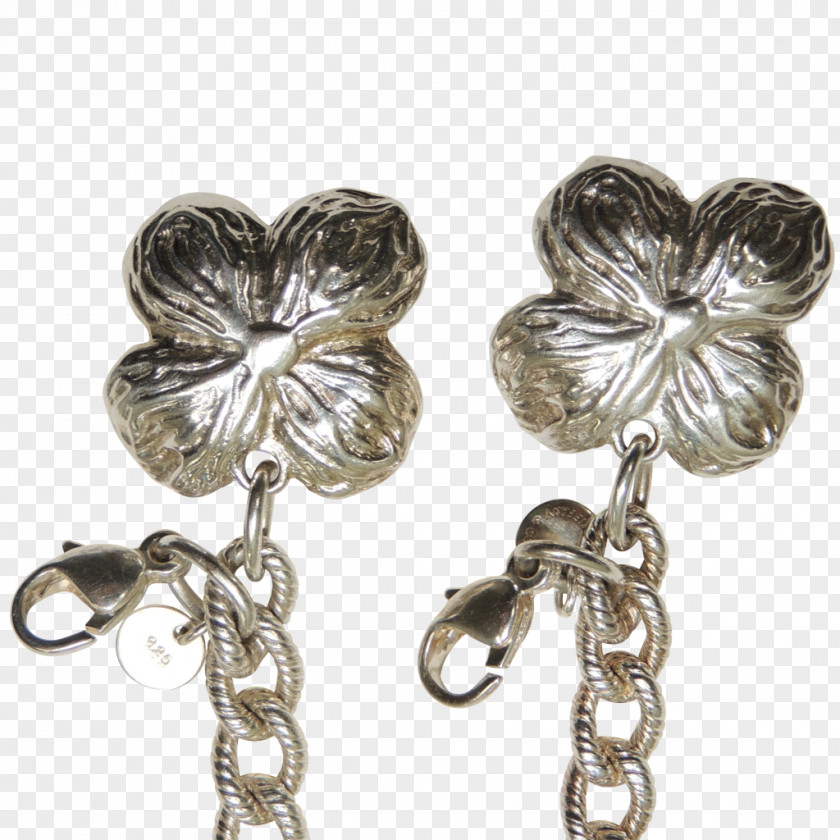 Silver Earring Body Jewellery PNG