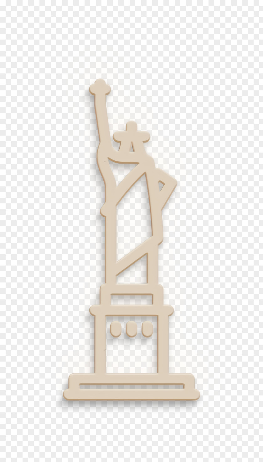 Statue Of Liberty Icon Linear Monuments America PNG