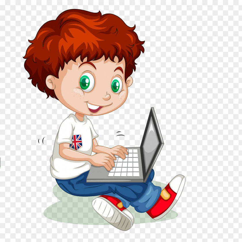 Vector Cartoon Boy Learning Child PNG