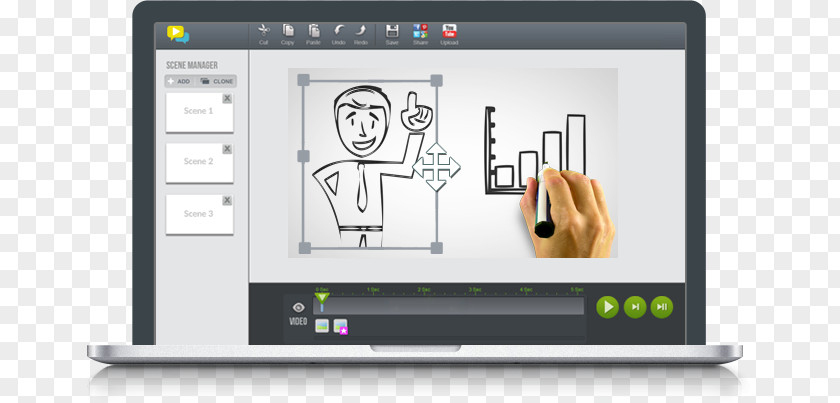 Whiteboard Cartoon Presentation Video Editing Explainer Computer Software PNG